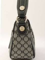 Macadam Pattern One-Shoulder Bag in Black