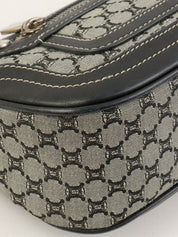 Macadam Pattern One-Shoulder Bag in Black