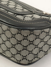 Macadam Pattern One-Shoulder Bag in Black