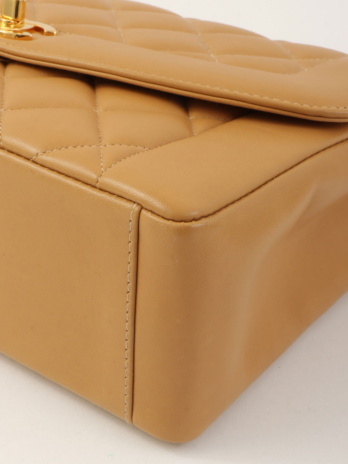 1997年頃製 ダイアナフラップチェーンバッグ25cm キャメル