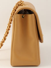 1997年頃製 ダイアナフラップチェーンバッグ25cm キャメル