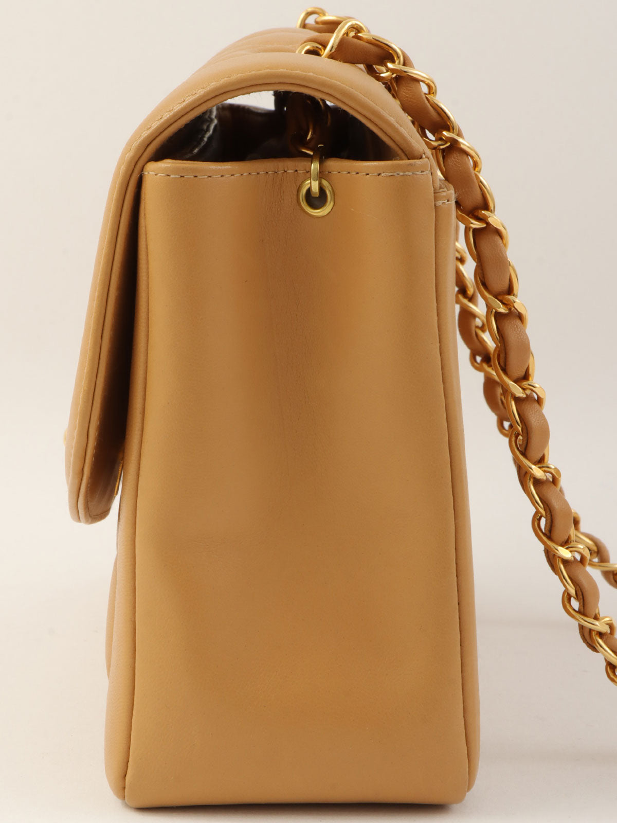 1997年頃製 ダイアナフラップチェーンバッグ25cm キャメル