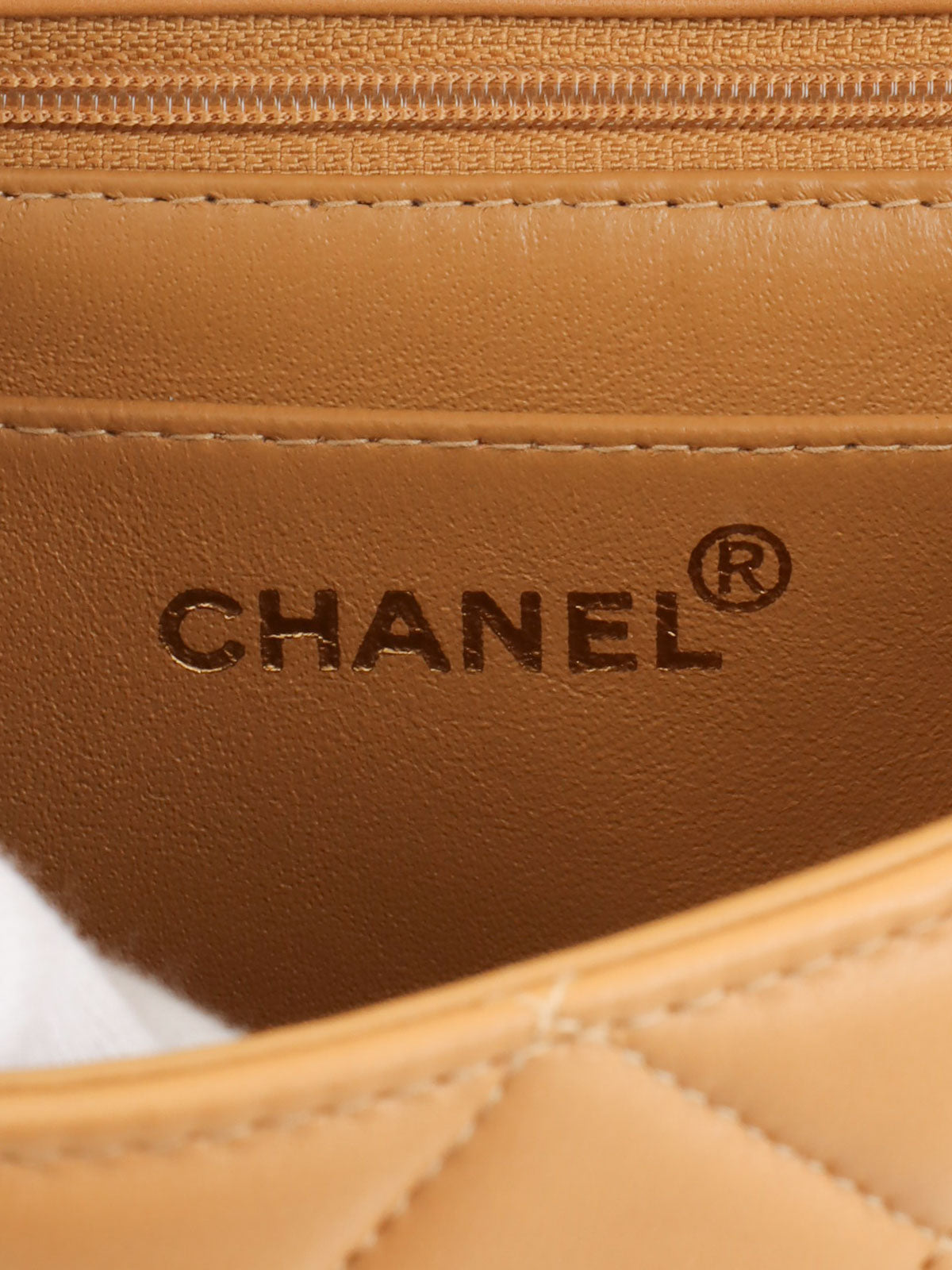 1997年頃製 ダイアナフラップチェーンバッグ25cm キャメル