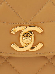 1997年頃製 ダイアナフラップチェーンバッグ25cm キャメル