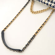 Tweed CC Turnlock Chain Shoulder Bag, Navy, circa 2021