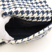 Tweed CC Turnlock Chain Shoulder Bag, Navy, circa 2021