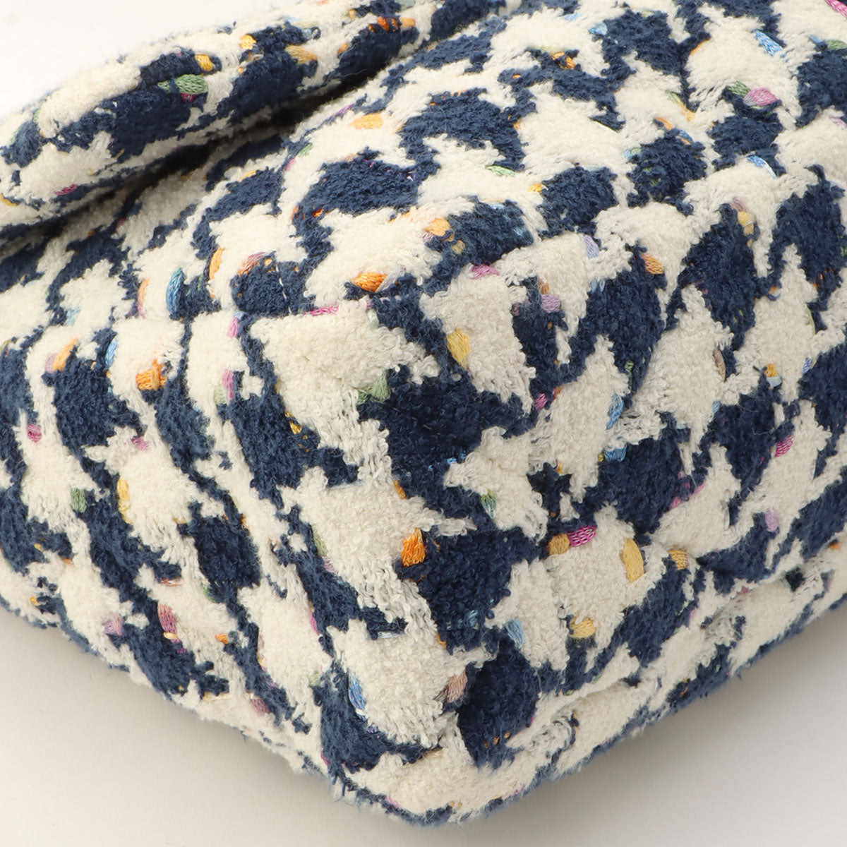 Tweed CC Turnlock Chain Shoulder Bag, Navy, circa 2021