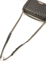 Chevron Stitch Boy Chanel 2-Way Chain Shoulder Bag, Black, Made around 2015