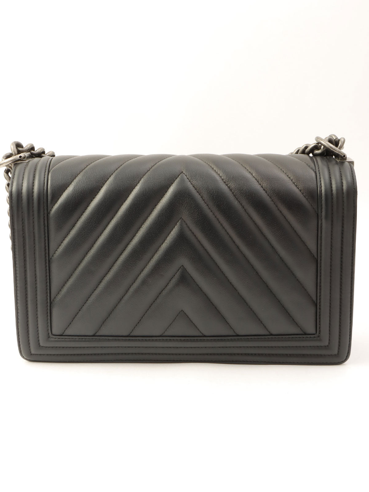 Chevron Stitch Boy Chanel 2-Way Chain Shoulder Bag, Black, Made around 2015