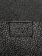 レザーロゴエンボストートバッグ ブラック