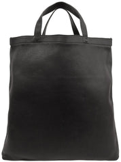 レザーロゴエンボストートバッグ ブラック