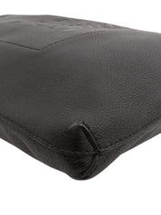 レザーロゴエンボストートバッグ ブラック