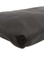 レザーロゴエンボストートバッグ ブラック