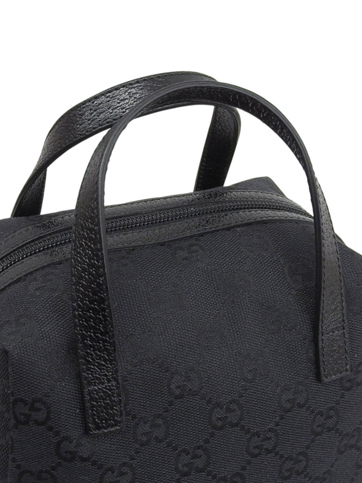 キャンバスGGパターンハンドバッグ ブラック