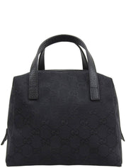 キャンバスGGパターンハンドバッグ ブラック