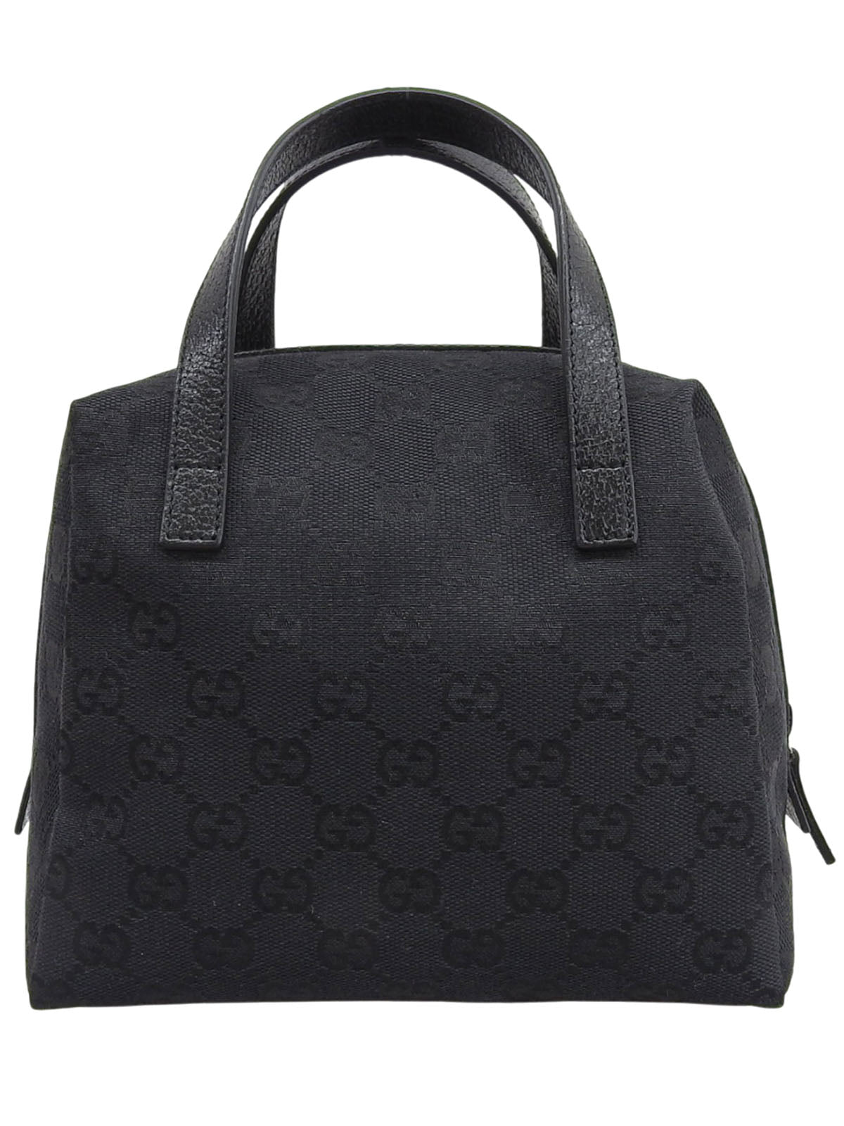 キャンバスGGパターンハンドバッグ ブラック