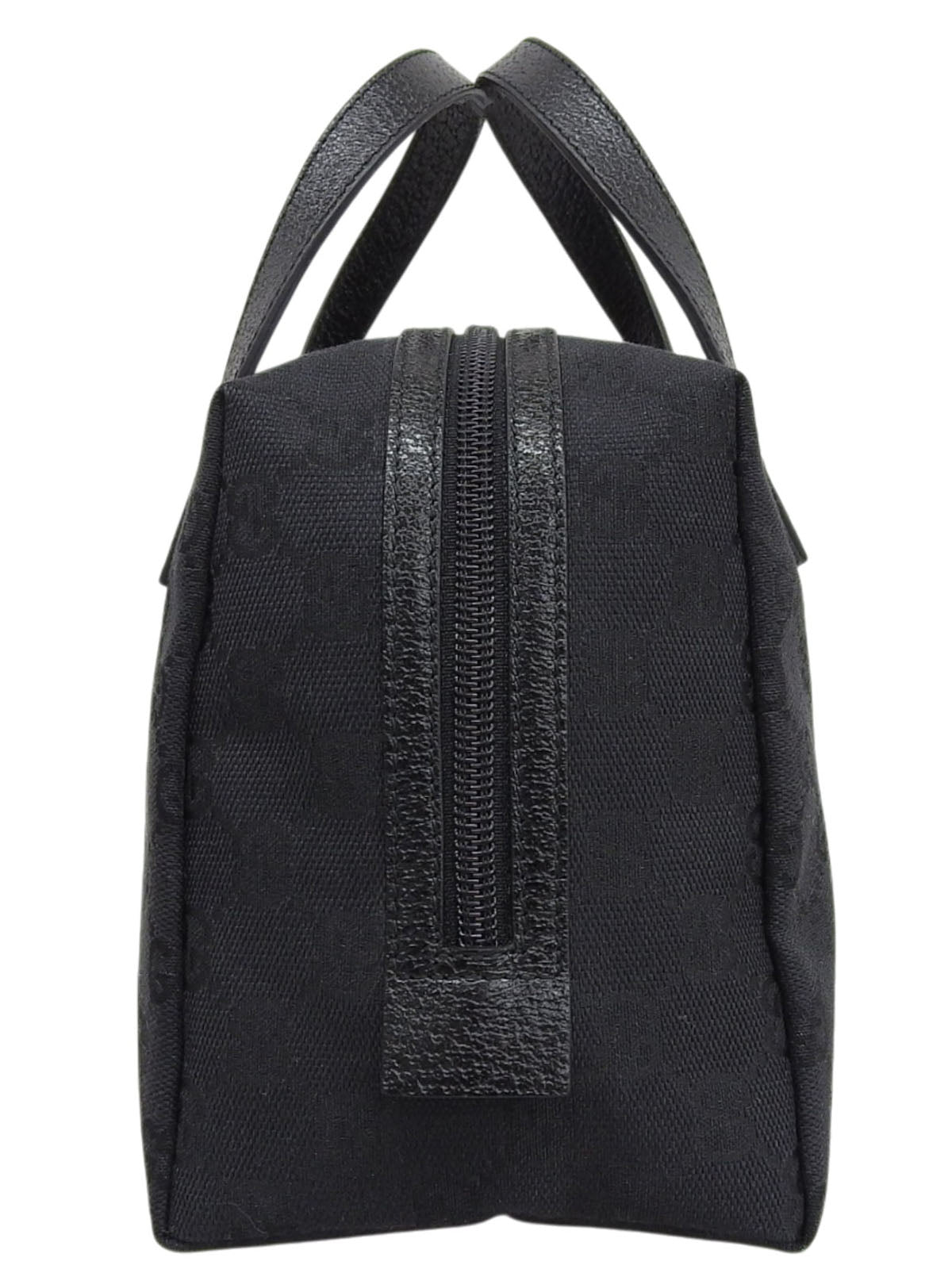 キャンバスGGパターンハンドバッグ ブラック