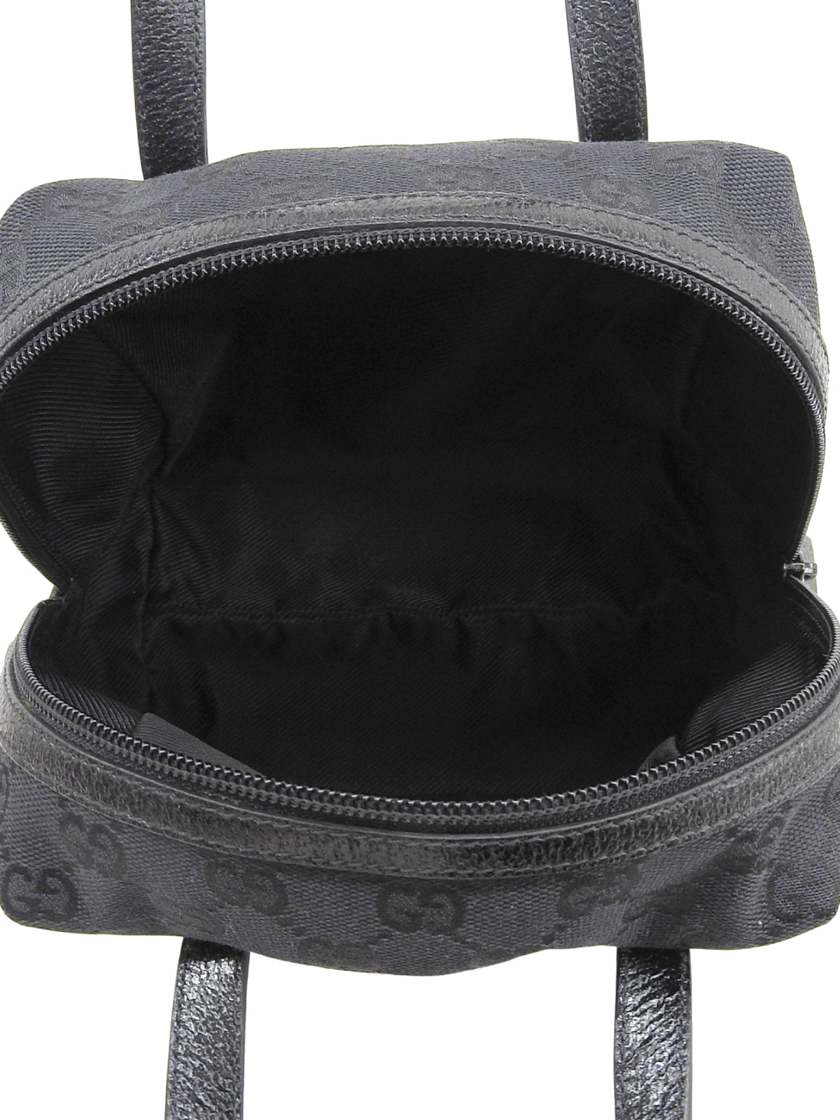 キャンバスGGパターンハンドバッグ ブラック