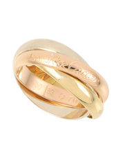 18Kトリニティリング イエローゴールド/ピンクゴールド/ホワイトゴールド