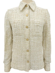 2001 Tweed CC Mark Button Jacket, Brown/Multi