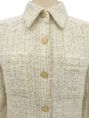 2001 Tweed CC Mark Button Jacket, Brown/Multi