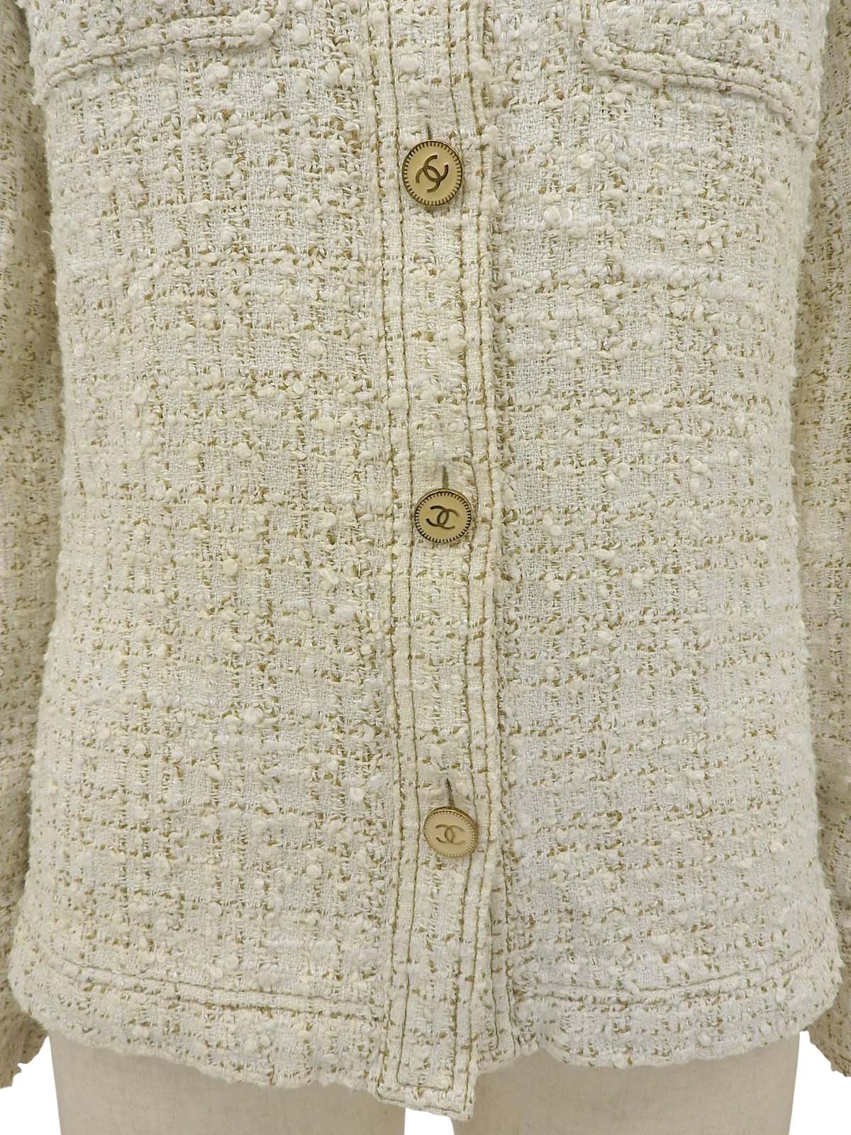 2001 Tweed CC Mark Button Jacket, Brown/Multi