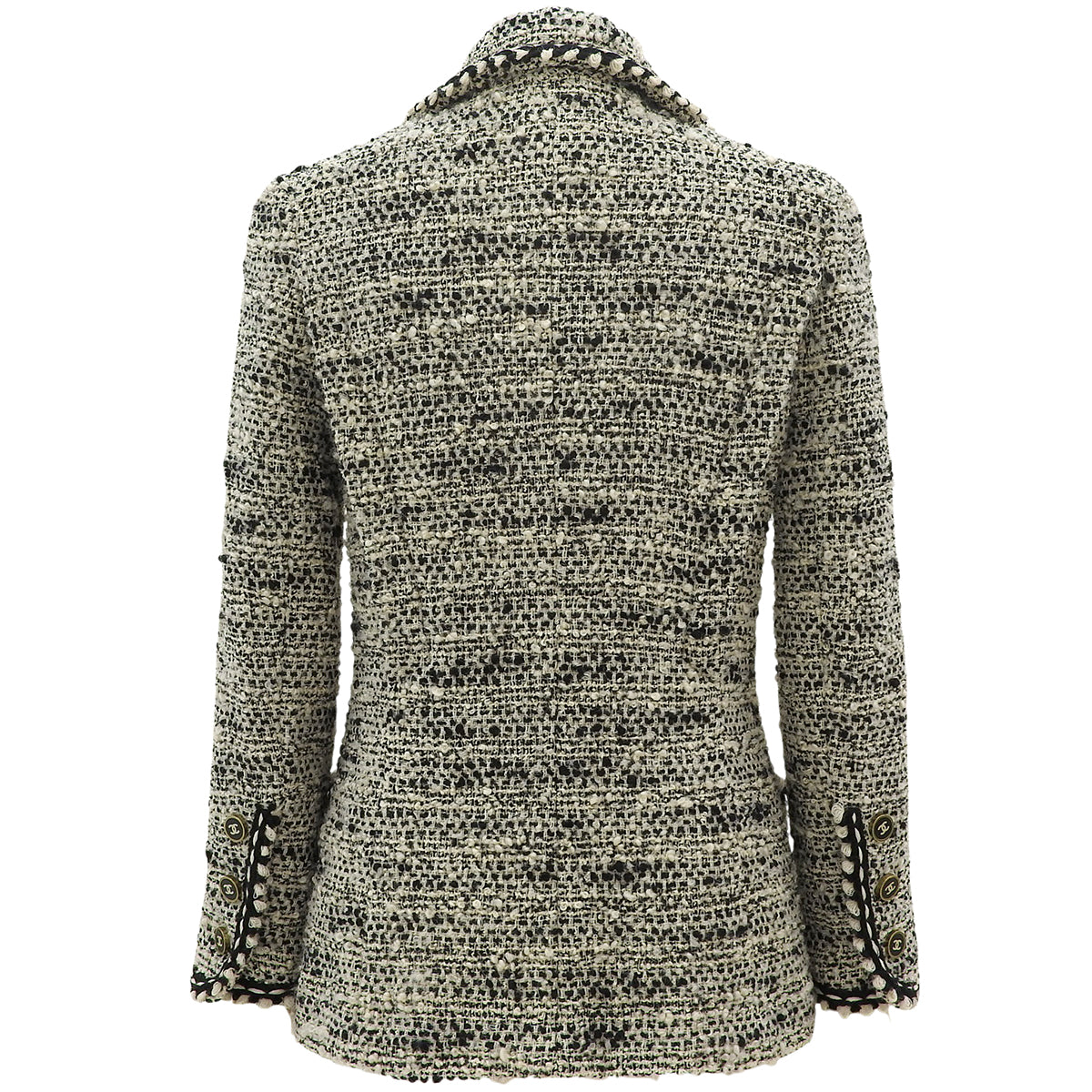1994 Tweed CC Mark Button Jacket #38 Black/White