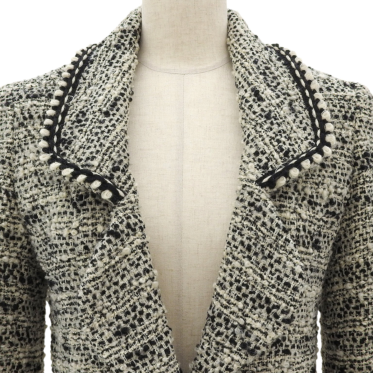 1994 Tweed CC Mark Button Jacket #38 Black/White
