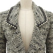 1994 Tweed CC Mark Button Jacket #38 Black/White
