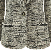 1994 Tweed CC Mark Button Jacket #38 Black/White