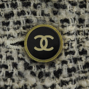 1994 Tweed CC Mark Button Jacket #38 Black/White