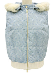 Cマカダムパターンベスト　アイスブルー