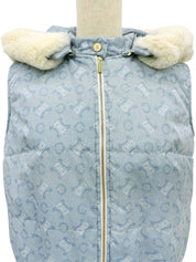 Cマカダムパターンベスト　アイスブルー