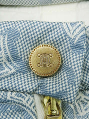 Cマカダムパターンベスト　アイスブルー