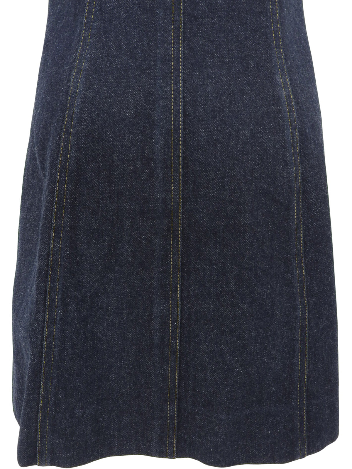 デニムCCマークボタン半袖ミニワンピース インディゴ