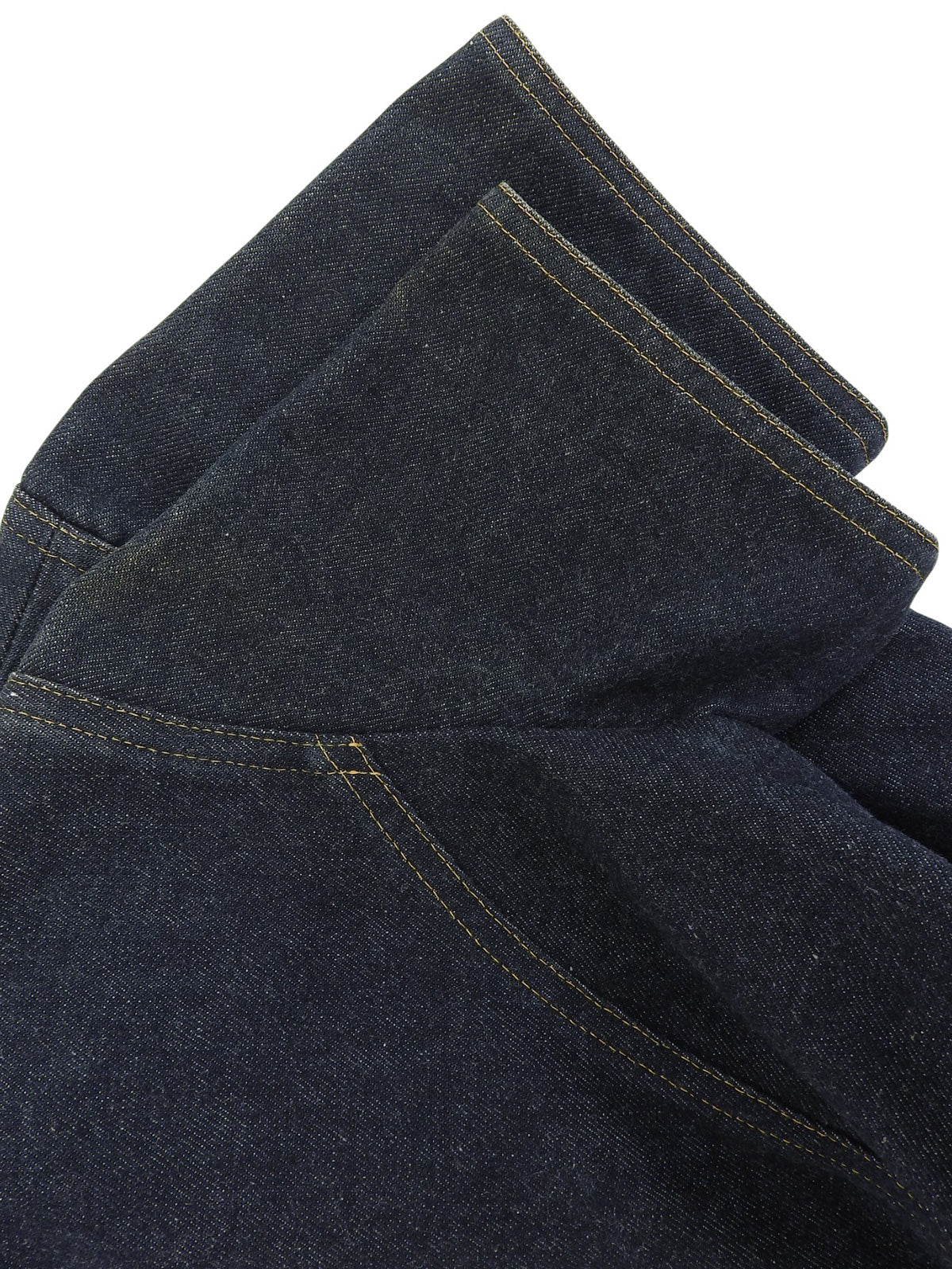 Denim CC Mark Button Short Sleeve Mini Dress #36 Indigo
