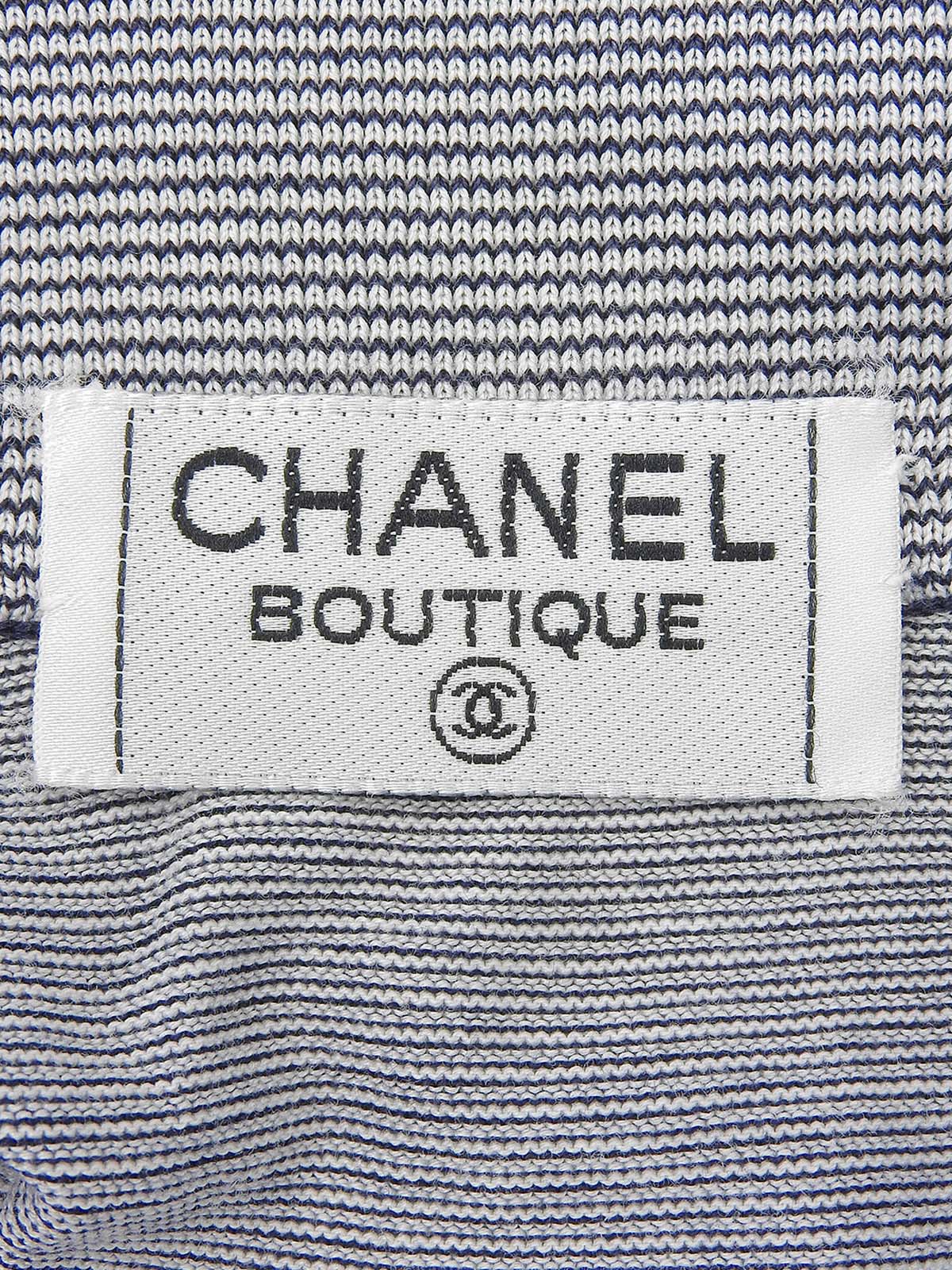 Border CC Mark Button Short Sleeve Polo Shirt White/Navy