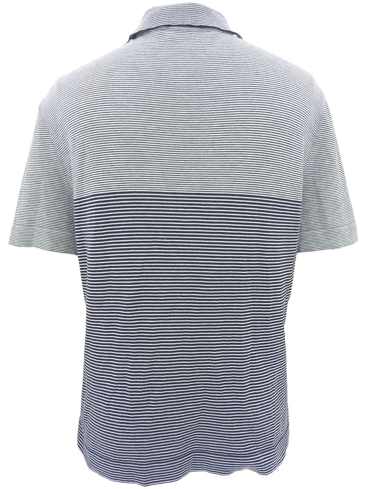 Border CC Mark Button Short Sleeve Polo Shirt White/Navy