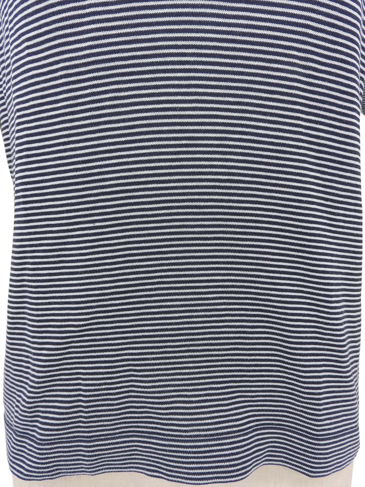 Border CC Mark Button Short Sleeve Polo Shirt White/Navy