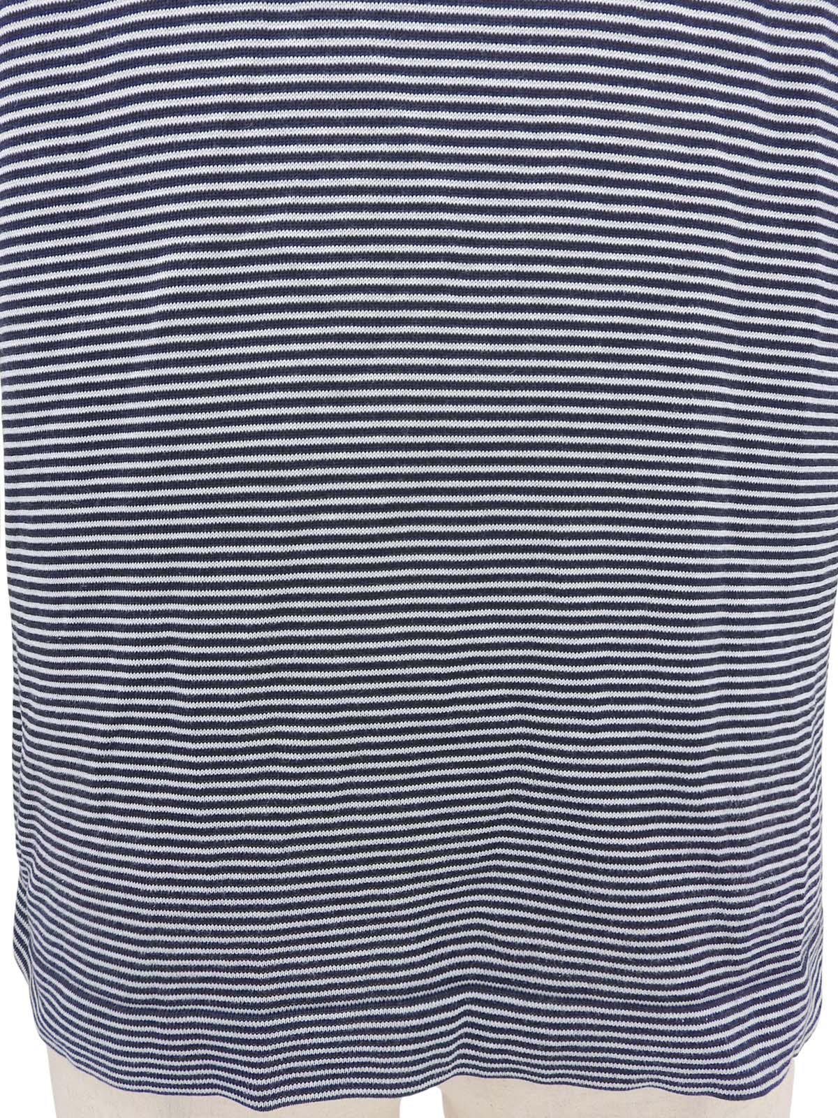 Border CC Mark Button Short Sleeve Polo Shirt White/Navy