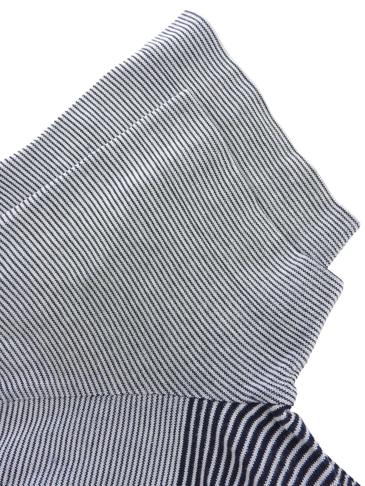 Border CC Mark Button Short Sleeve Polo Shirt White/Navy