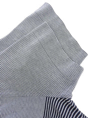 Border CC Mark Button Short Sleeve Polo Shirt White/Navy