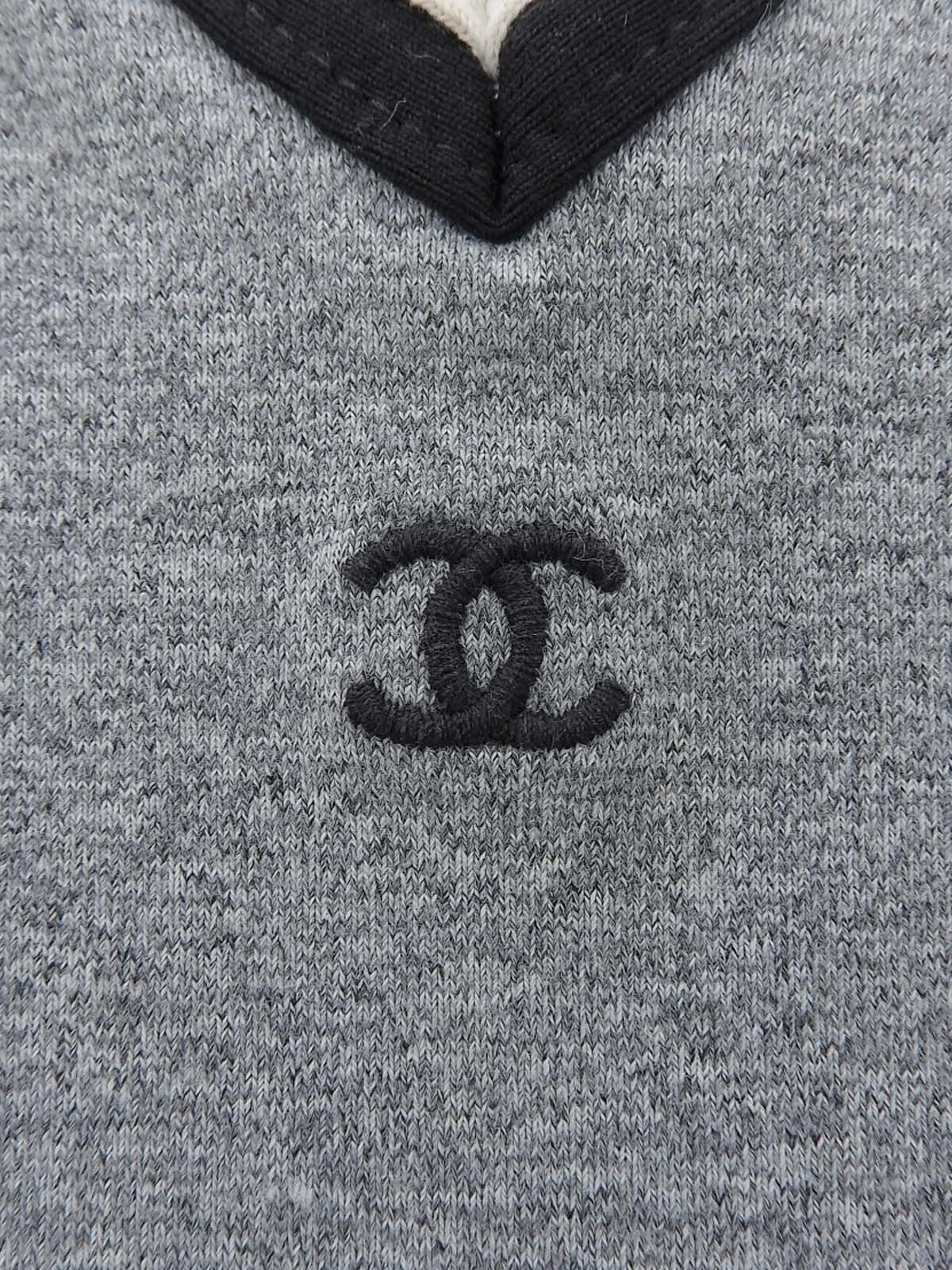 1998 CC mark embroidered sleeveless dress in gray