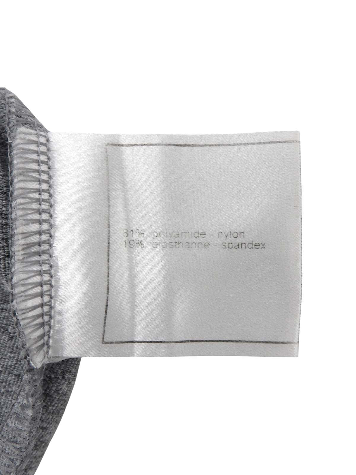 Trim Design CC Mark Stitch Short Sleeve Top in Gray