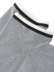 Trim Design CC Mark Stitch Short Sleeve Top in Gray