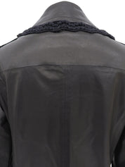 2009 Leather Trim Design Rider's Jacket Black