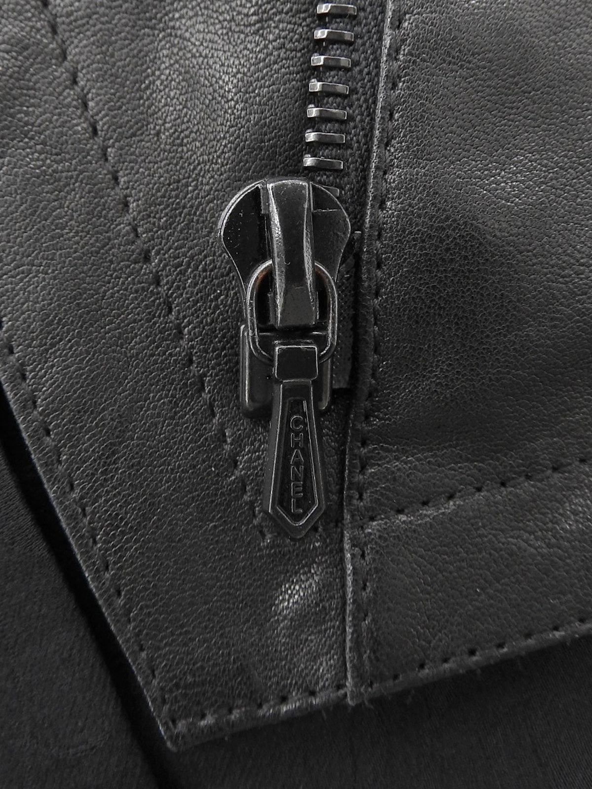 2009 Leather Trim Design Rider's Jacket Black