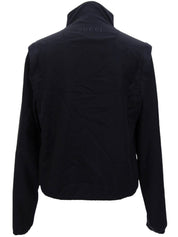 Silk Zip-Up Blouson in Black