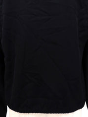 Silk Zip-Up Blouson in Black
