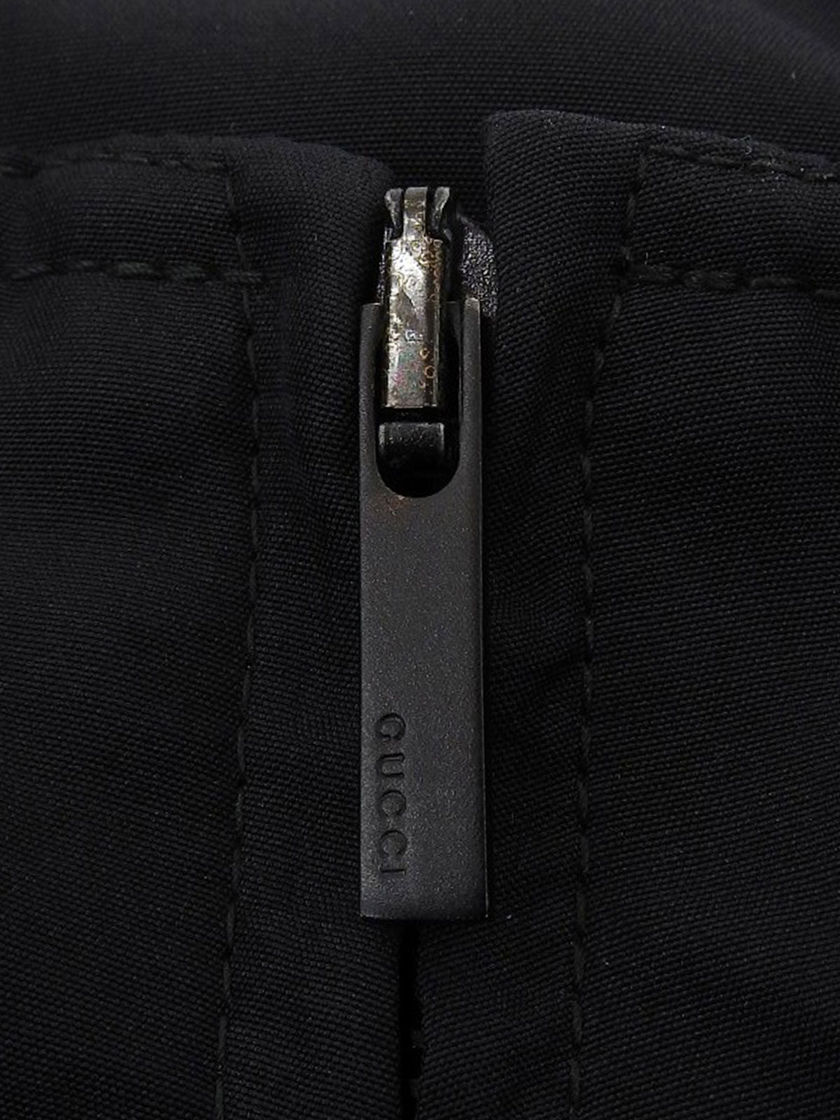 Silk Zip-Up Blouson in Black